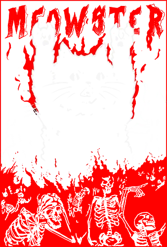 Meowster Cat - meow, katze, cat, monster, kaiju