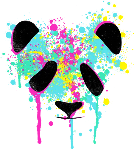 Pandasoul - panda, tiere, kunst, actionpainting, popart