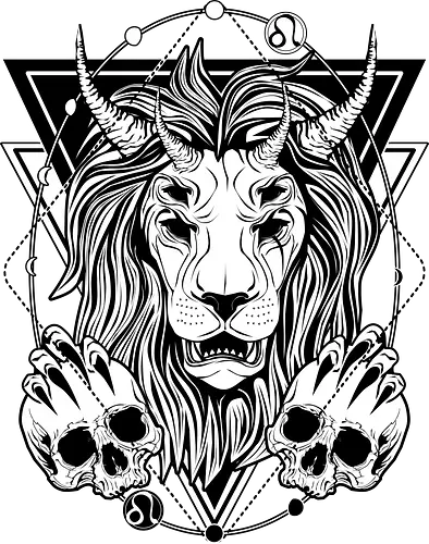 Leo - zodiac, Sternzeichen, löwe, Dark art, Horoscope