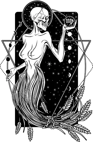 Virgo - zodiac, Jungfrau, Sternzeichen, Horoscope, mermaid, Dark art