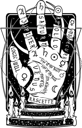 Palmistry hand - hand, palm, witchcraft, dark, Dark art, palm reading