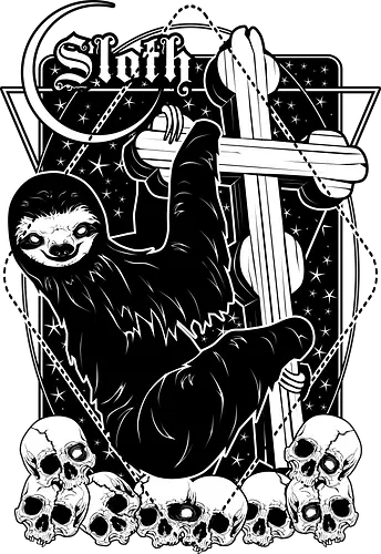 Sloth - sloth, faultier, Cross, kreuz, dth