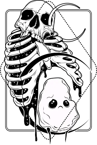 Sad Potato - sad, kartoffel, traurig, skull, schädel, dark, goth