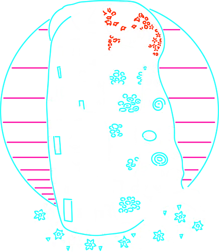 Neon Kiss - kiss, art, neon, gustav klimt, mashup, 80s