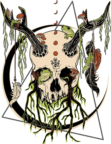 Antlers and Boughs - skull, Geweih, schädel, Roots, Wurzeln