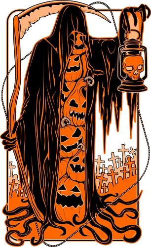 The Pumpkin Reaper - kürbis, sensenmann, halloween, horror