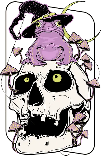 Toadally Magical - dark, goth, toad, kröte, schädel, skull