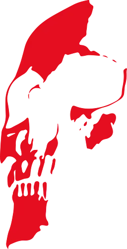 Red Skull - skull, Red Skull, Skull in red, art, Morbid, Morbide, goth