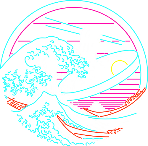 Great Neon Noodle Wave - neon, ramen, noodle, grt wave