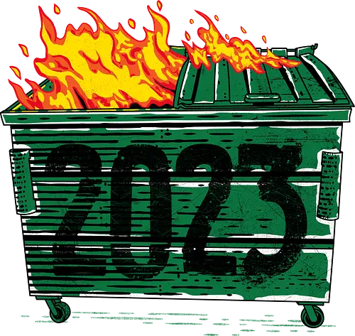 Dumpster Fire 2023 - 2023, dumpster, dumpster fire