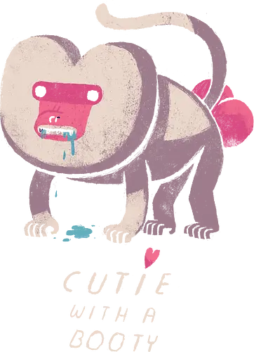 Cutie - ape, monkey, Pavian, Booty, Butt, po, animal