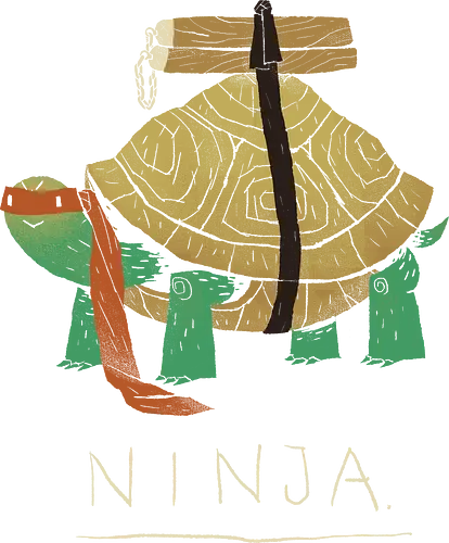 Ninja orange - ninja, turtle, fun, serie, comic, 90s, 80s, mashup, drawing