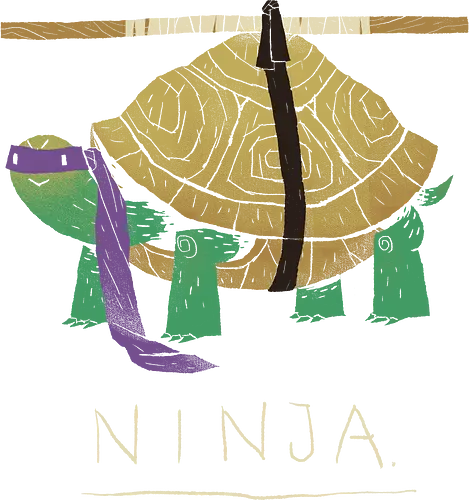 Ninja purple - ninja, turtle, fun, serie, comic, 90s, 80s, mashup, drawing