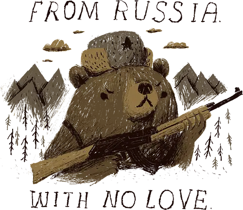 Russia - russia, soviet russia, meme, joke, politics, kalashnikov, rifle, hostile, br