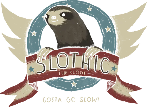 slothic - faultier, sloth, slow, hedgehog, chill, langsam, abzeichen, award, cute, süß, animal, igel, fast