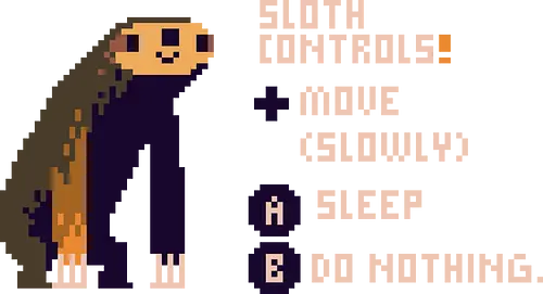 Sloth Controls - sloth, faultier, Controls, controller, buttons, cute