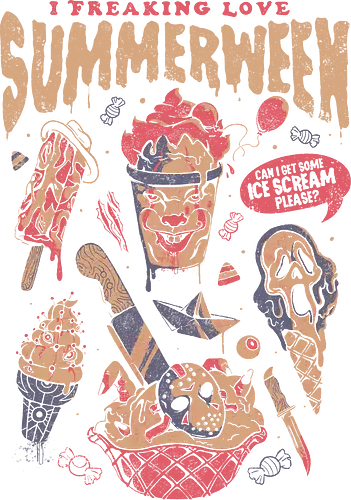 Summerween - halloween, summer, horror, ice cream