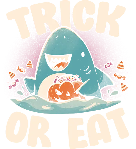 Trick or t - halloween, shark, Trick or trt