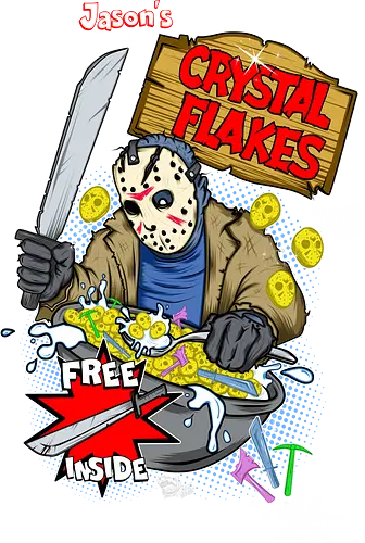 Jason's Crystal Flakes - jason, friday the 13th, freitag der 13., horror, müsli, flakes, crystal lake, movie, film, cerl Jason's Crystal Flakes - jason, friday the 13th, freitag der 13., horror, müsli, flakes, crystal lake, movie, film, cerl