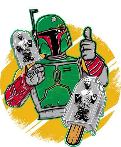 Boba Carbonite Ice Cream - bounty hunter, boba, space opera, icecream