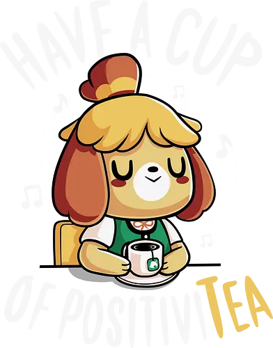 Positivit - animal, Crossing, isabelle, tee, positivity Positivit - animal, Crossing, isabelle, tee, positivity
