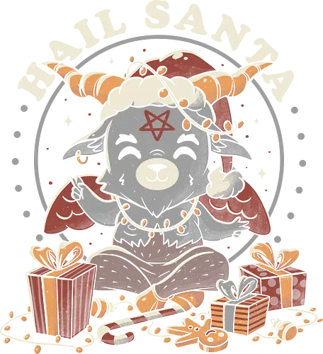 Hail Santa - baphomet, satan, Santa, cute, weihnachten, christmas