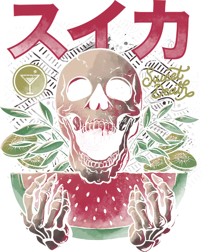 Sweet Death - melon, melone, wassermelone, tod, skull, schädel, death