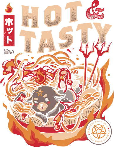 Hot And Tasty - lecker, heiß, ramen, baphomet, nudeln, scharf