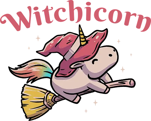 Witchicorn - unicorn, witch, halloween, mashup