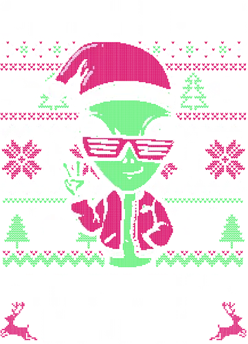 Alien Christmas - christmas, weihnachten, Knitted, Ugly swter, Ugly christmas swter