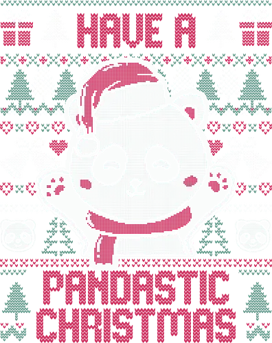 Pandastic Christmas - panda, christmas, weihnachten, Knitted, Ugly swter, Ugly christmas swter