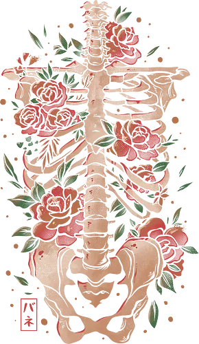 Bones and Flowers - skelett, skeleton, flower, blumen, life, death