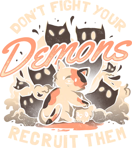 Recruit Your Demons - cat, katze, demon, dämon, ghost