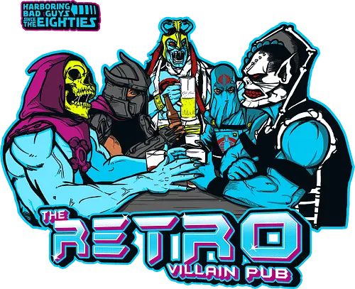 Retro Villian Pub - masters of the universe, motu, heman, skeletor, shredder