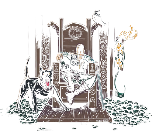 Curved Horns - comic, series, throne Curved Horns - comic, series, throne