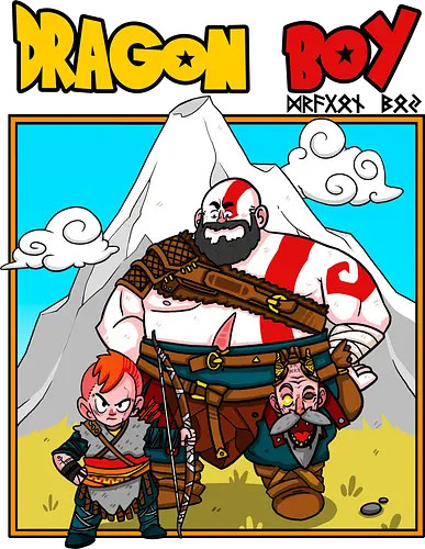 Dragon Boy - gaming, anime, mashup, dbz, gow, kratos