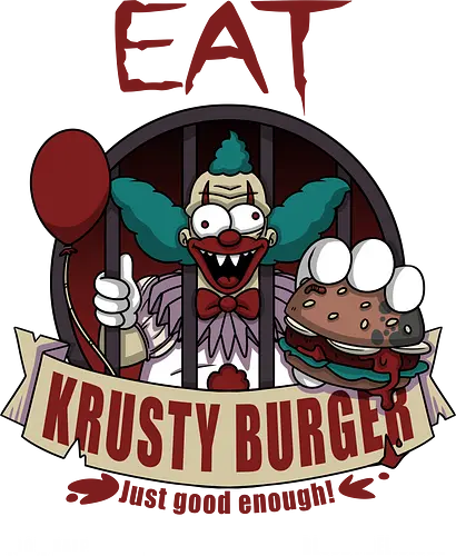 Eat Krusty Burger - film, serie, clown, mashup, burger, horror