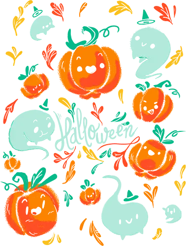 Ghosts and Pumpkins - halloween, pumpkin, kürbis, geist, ghost