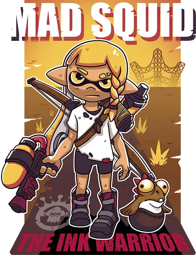 Mad Squid - gaming, movie, mashup, mad max, Console Gaming, ink