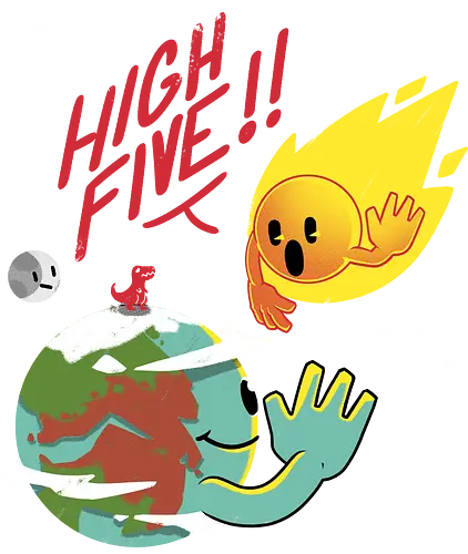 High Five! - High Five, erde, dino, Extinction, Meteorite, rth