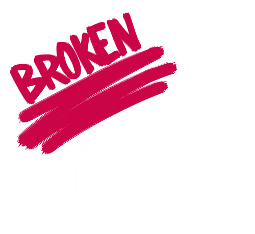 Broken Inside - it, fun, inside, sticker, classic, broken, hrt