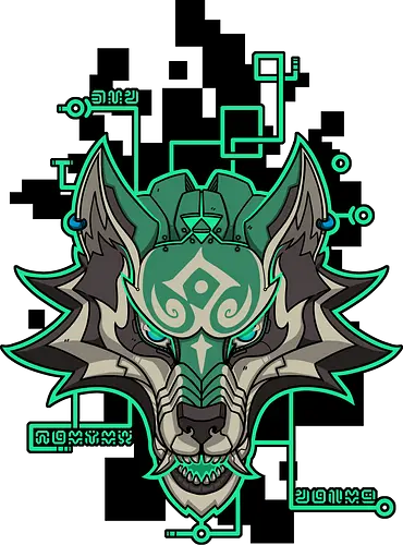CyberWolf Hero - wolf, cyberpunk, princess, gaming, Hero of Time CyberWolf Hero - wolf, cyberpunk, princess, gaming, Hero of Time