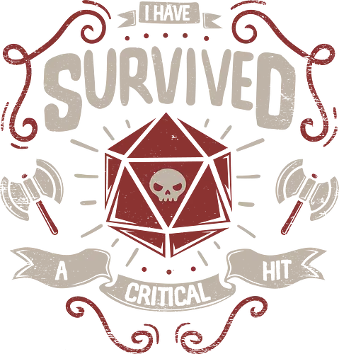 Critical Hit Survivor - pen and paper, rpg, dungeons, dragons, w20, dth