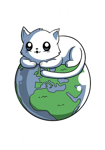 Save cats - cat, katze, neko, umweltaktivist, Save the Planet, cute, kawaii