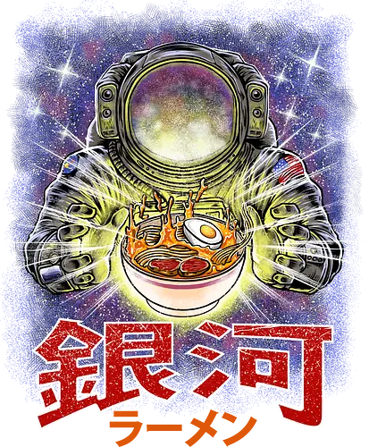 Astro Ramen - astro, ramen, weltraum, space, all, food, japan, noodlesoup, astronaut, lecker, nom