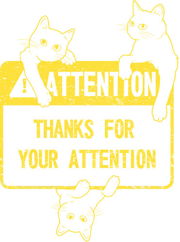 Attention - attention, Cats, katze, warning