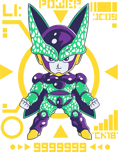 Powerful villain - dragon, ball, cell, anime, manga