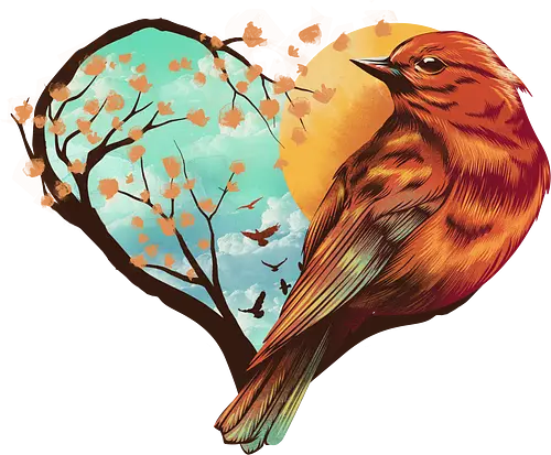 Love Bird - love, liebe, art, illustration, bird, vogel, nature, natur, freedom