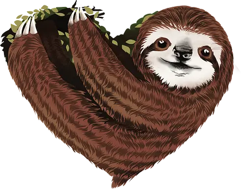 Sloth Love - love, liebe, art, illustration, sloth, faultier, nature, natur, freedom