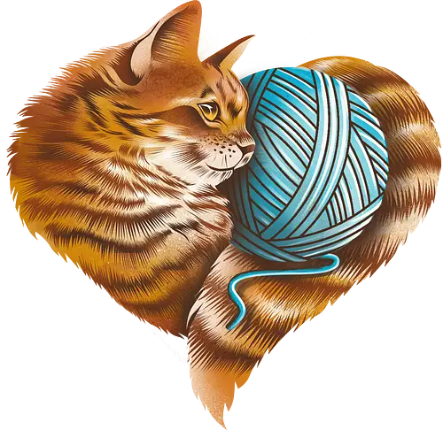 Cat Love - love, liebe, art, illustration, cat, katze, nature, natur, freedom